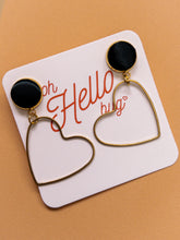 Load image into Gallery viewer, Empty Heart Statement Earrings