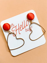 Load image into Gallery viewer, Empty Heart Statement Earrings