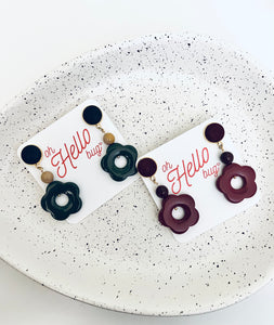 Floral Bead Statement Earrings